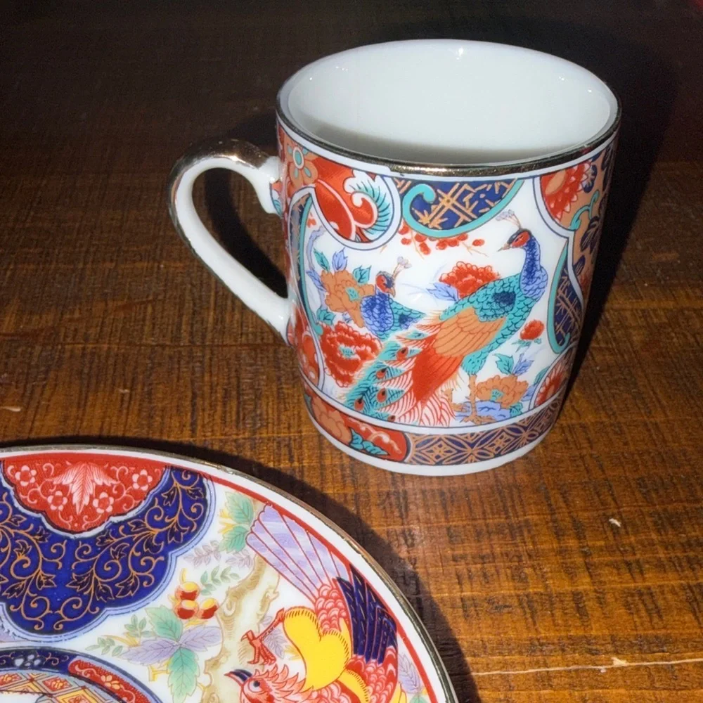 Imari Ware Japanese Porcelain Saucer And Tea Cup - Picture 4 of 7